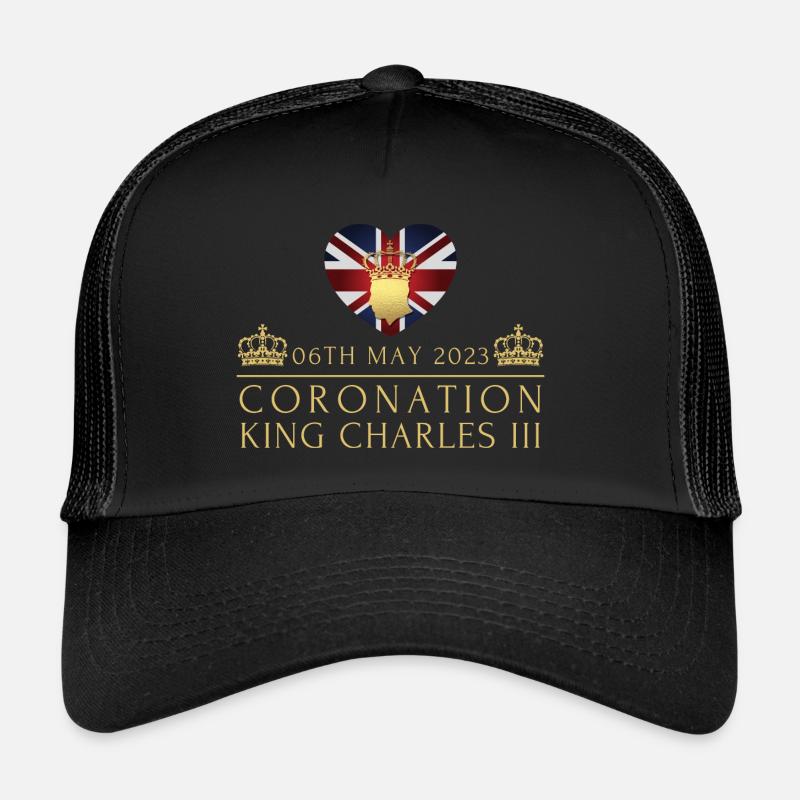 British King Coronation Charles England Flag Trucker Cap