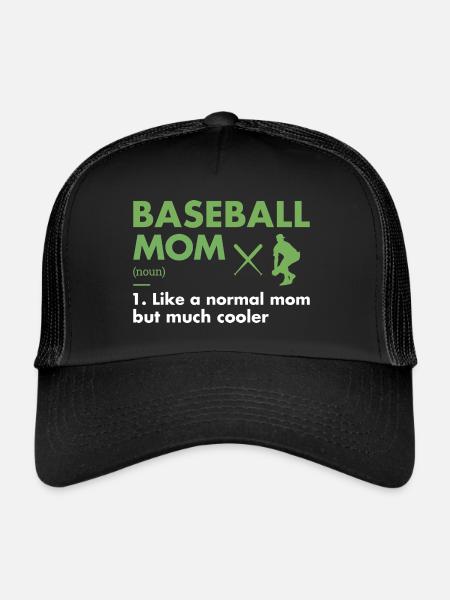 Sport Maman Définition Baseball - Casquette trucker  - noir/noir - Devant