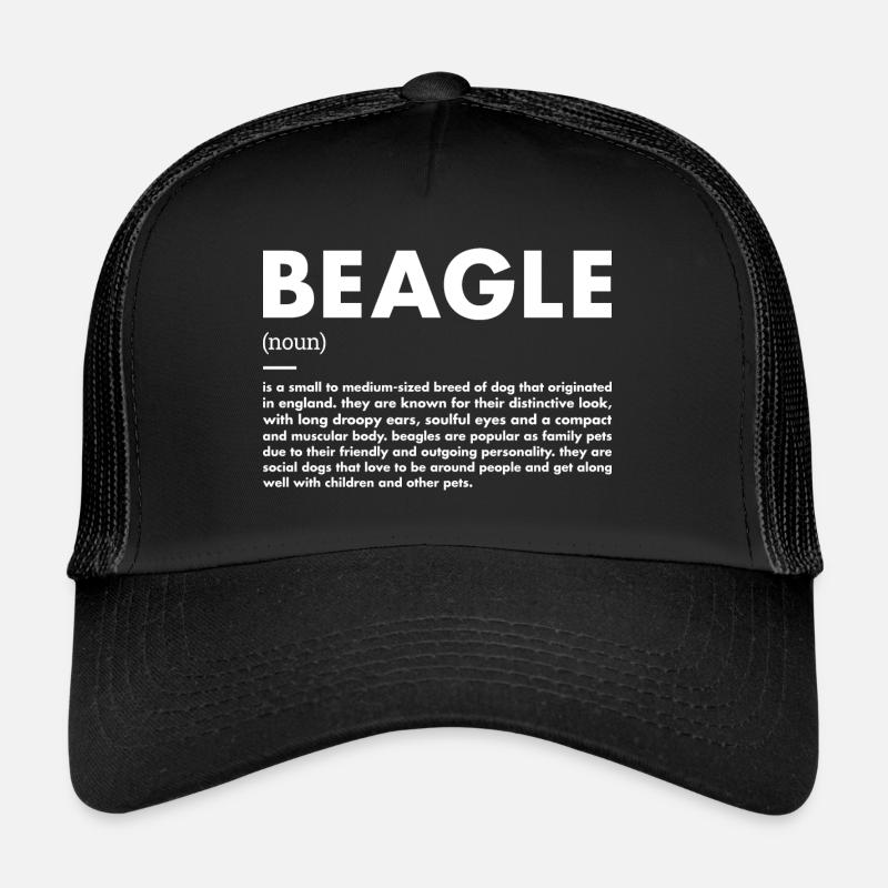 Beagle Definition - Trucker Cap - Schwarz/Schwarz