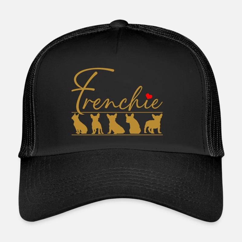Frenchie Silhouettes de bouledogue français Casquette trucker 