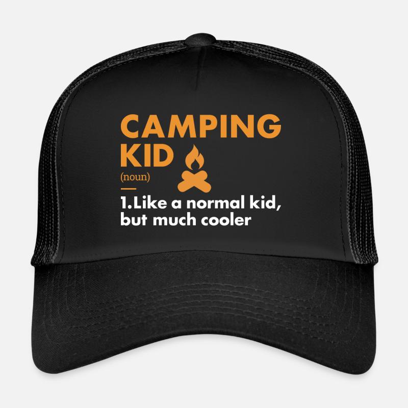 Camper Kid Definition Camping - Trucker Cap - Schwarz/Schwarz