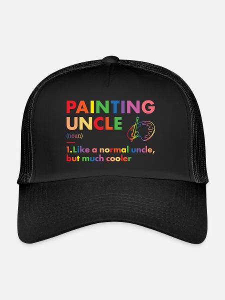Painter Uncle Definition Painting - Trucker Cap - black/black - Front