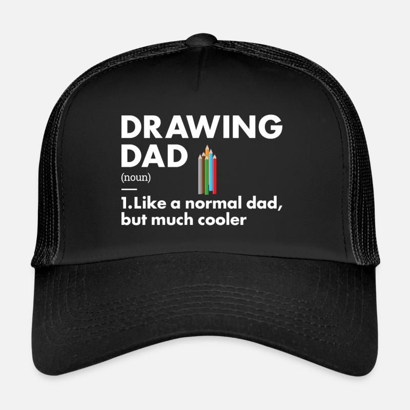 Dessinateur de définition de papa Casquette trucker 