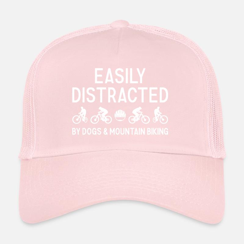 Motard distrait par les chiens et le VTT Casquette trucker 