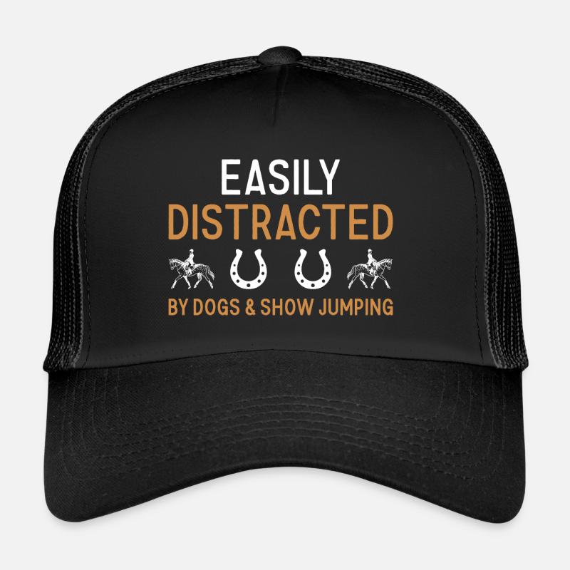 Le sauteur facilement distrait par les chiens et le saut d’obstacles Casquette trucker 