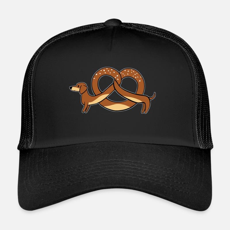 Brezeldackel dunkel - Trucker Cap - Schwarz/Schwarz