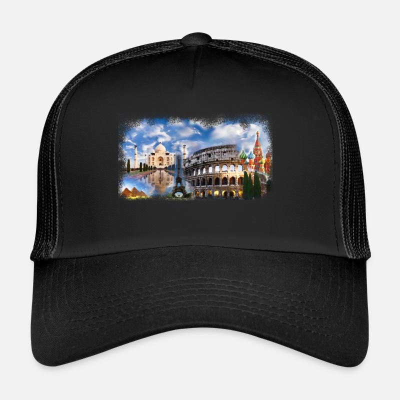 Voyage dans le monde Casquette trucker 