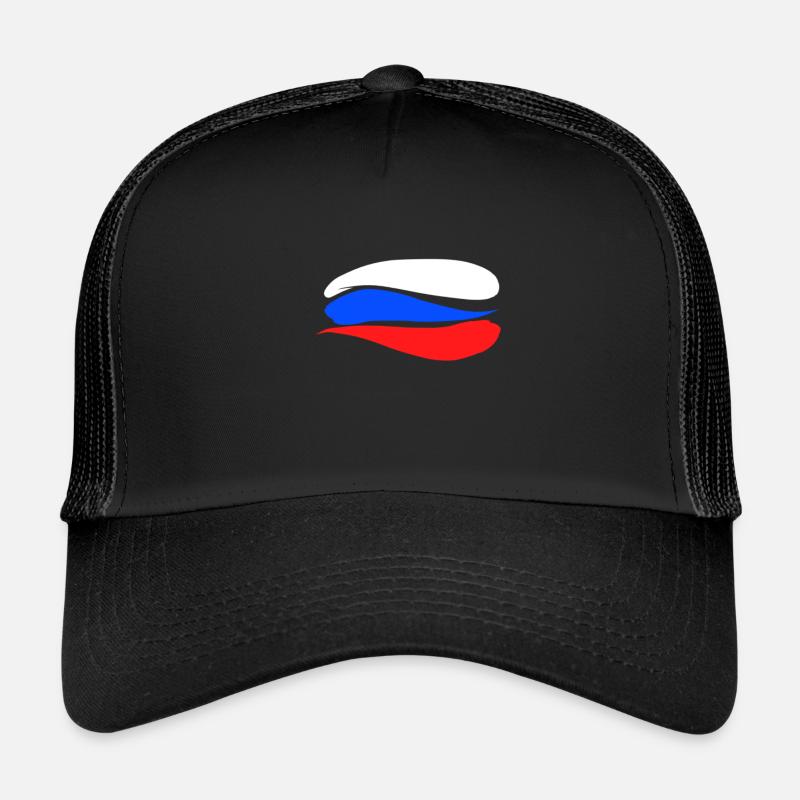 Drapeau de la Russie - Casquette trucker  - noir/noir