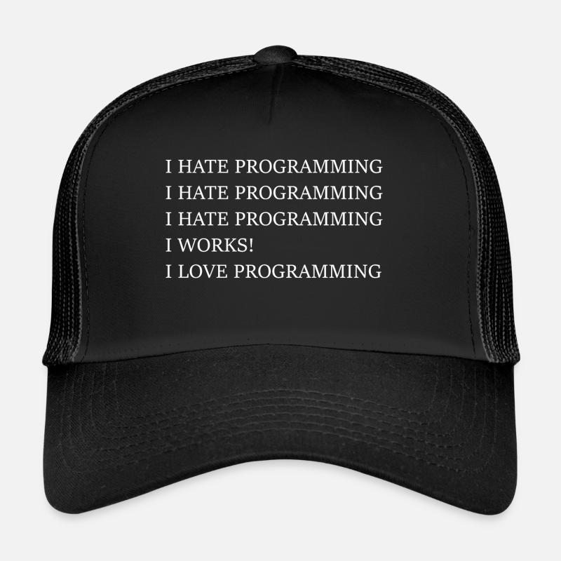 programmation programmation - Casquette trucker  - noir/noir