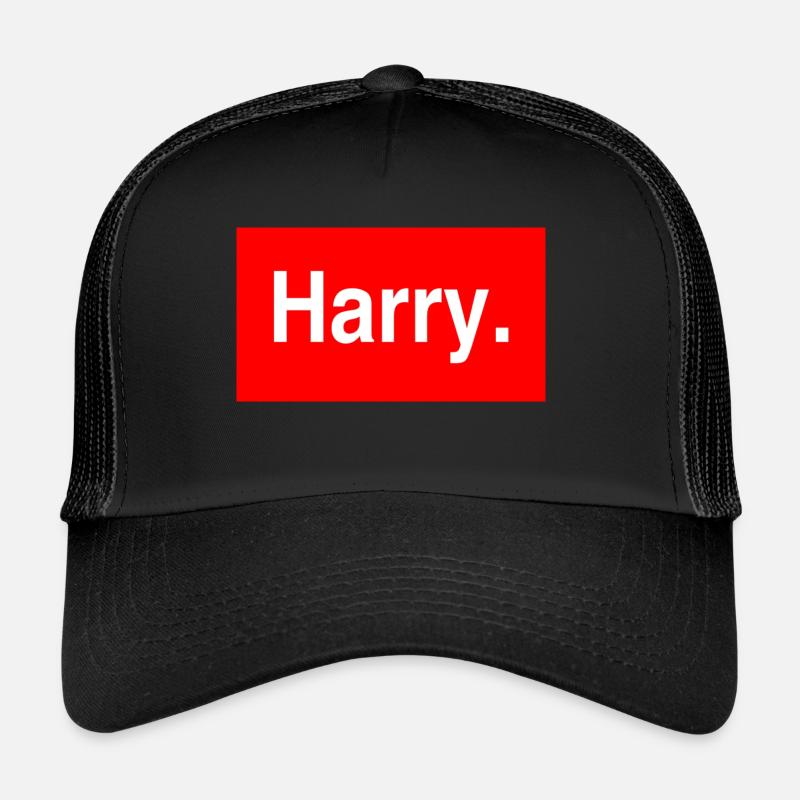 Harry. - Casquette trucker  - noir/noir