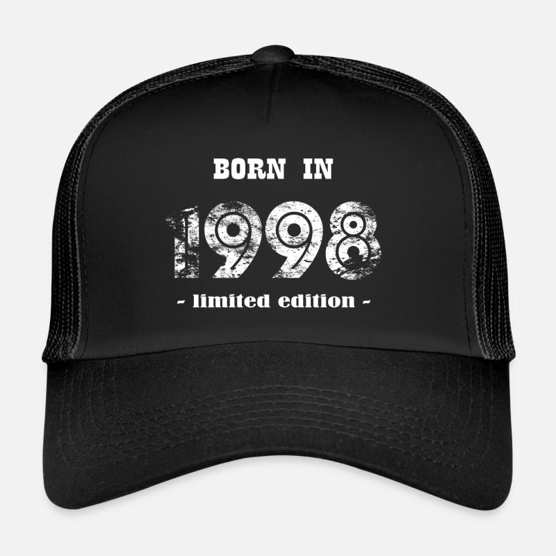 BORN IN 1998 - limited edition - Trucker Cap - Schwarz/Schwarz