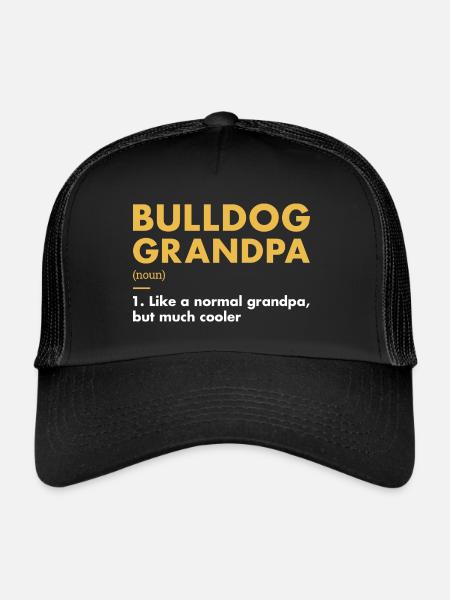 Définition de grand-père bouledogue - Casquette trucker  - noir/noir - Devant