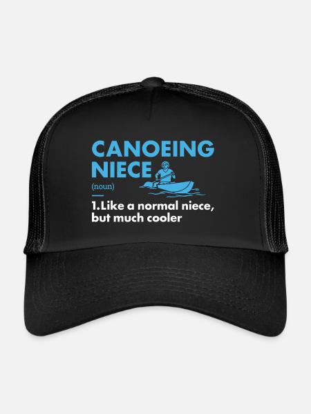 Canoeist Niece Definition Canoeing - Trucker Cap - black/black - Front