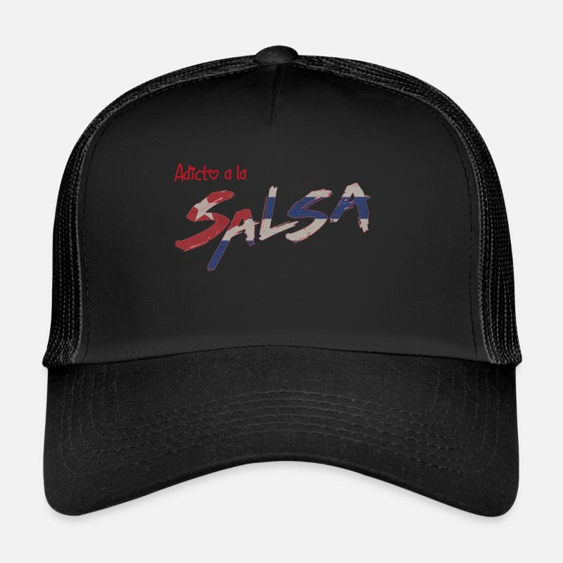 Adicto hat Salsa Kuba - Trucker Cap - Schwarz/Schwarz