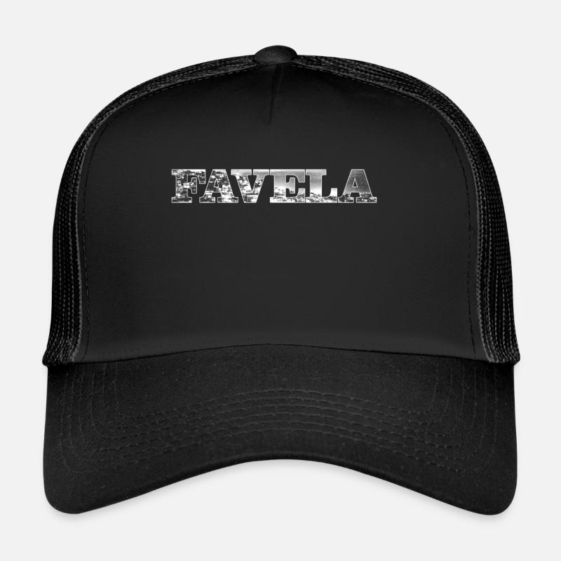 favela - Trucker Cap - Schwarz/Schwarz