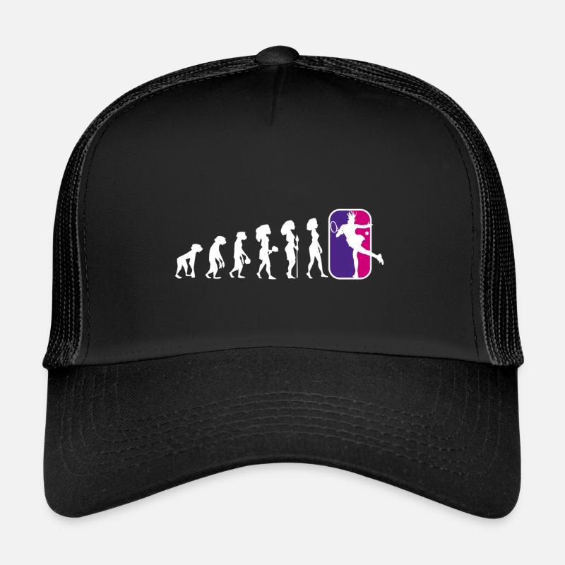 TENNIS EVOLUTION FUNNY TENNIS PLAYER GIFT Trucker Cap