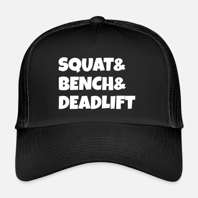 Squat Bench Deadlift Powerlifting Trucker Cap
