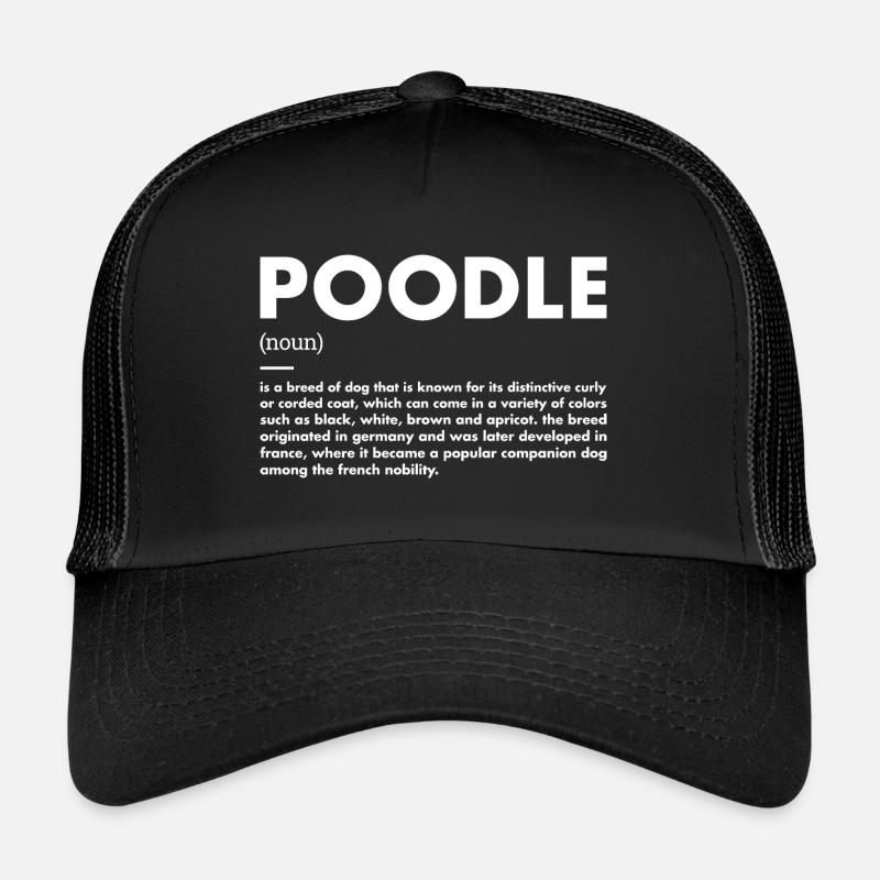 Poodle Definition - Trucker Cap - Schwarz/Schwarz