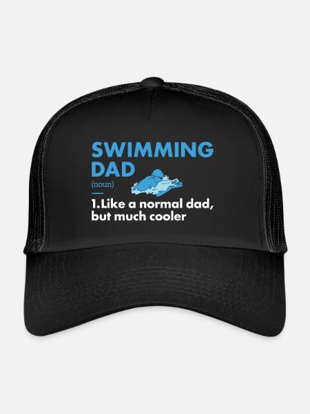 Sport Dad Swimming - Trucker Cap - Schwarz/Schwarz