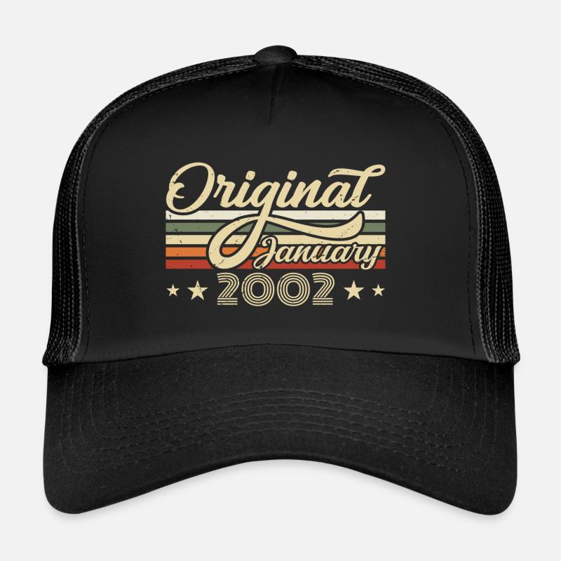 Anniversaire Janvier 2002 Janvier Né en janvier Casquette trucker 