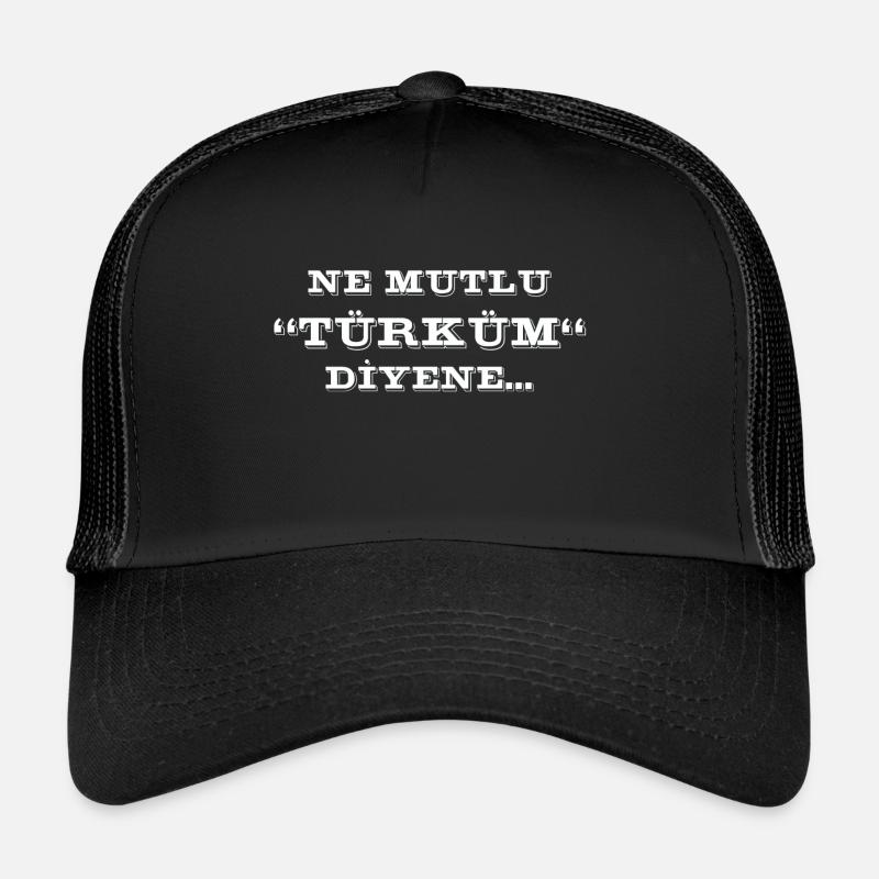 diyène de dinde ne mutlu - Casquette trucker  - noir/noir