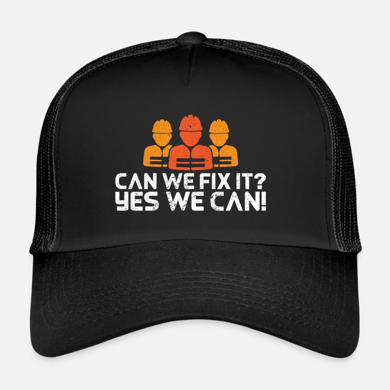 Bauarbeiter Geschenke I Konstruktionsarbeiter tshirt - Trucker Cap - Schwarz/Schwarz