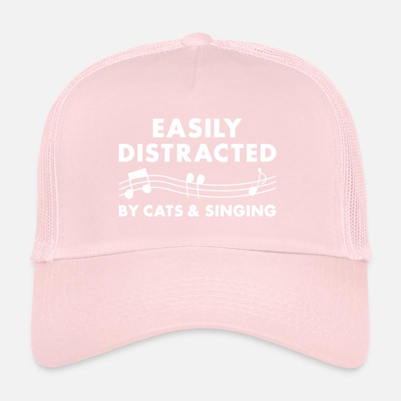 Singer Easily Distracted By Cats And Singing Trucker Cap