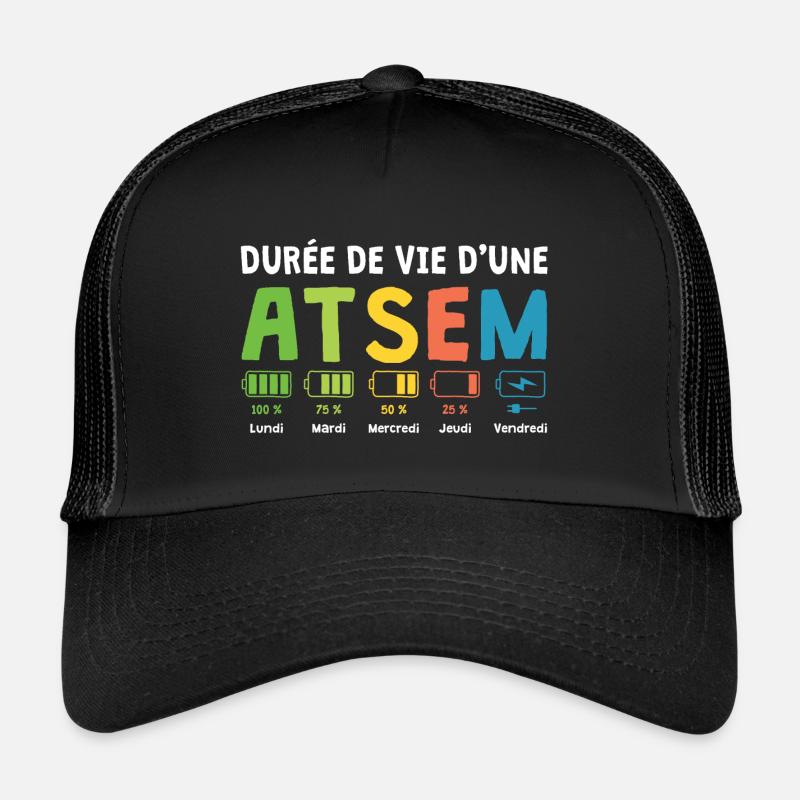 Humour Atsem Maternelle d'école fin d'année atsem Casquette trucker 