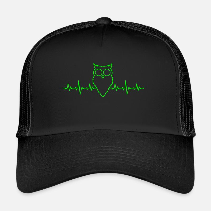 eule Herzschlag Trucker Cap
