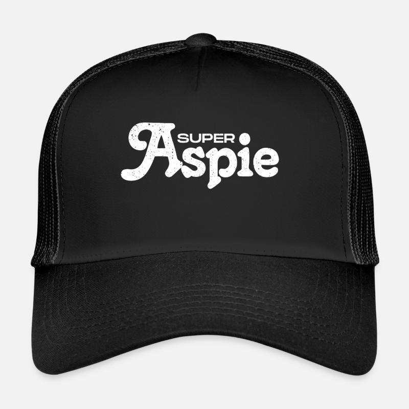 Syndrome d’Aspie Asperger - Casquette trucker  - noir/noir