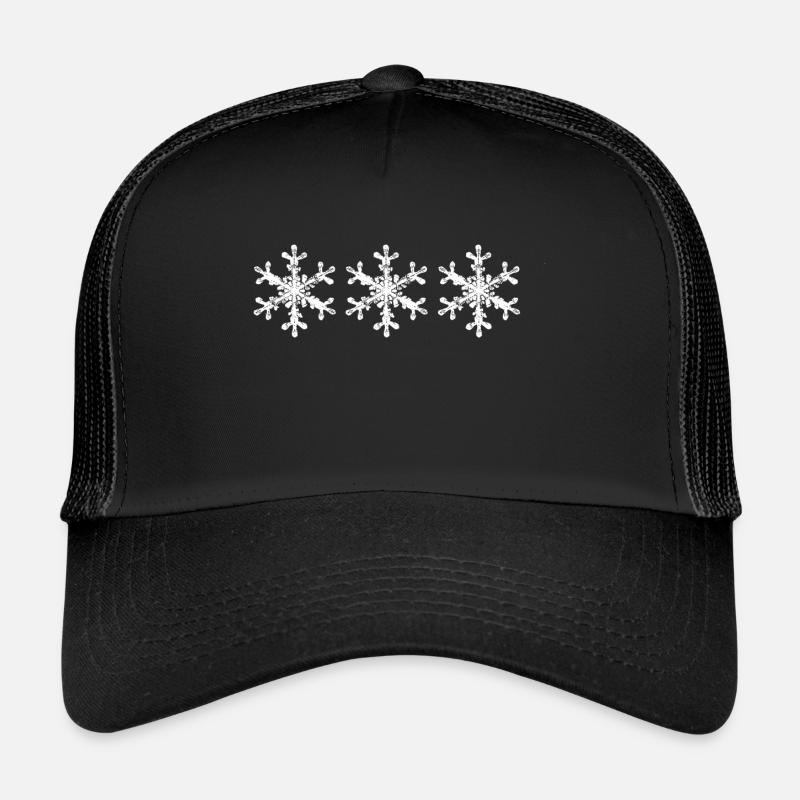 3 flocons de neige 3 flocons de neige Noël Noël Casquette trucker 
