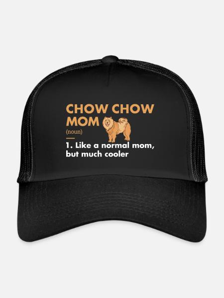 Chow Chow Mom définition - Casquette trucker  - noir/noir - Devant
