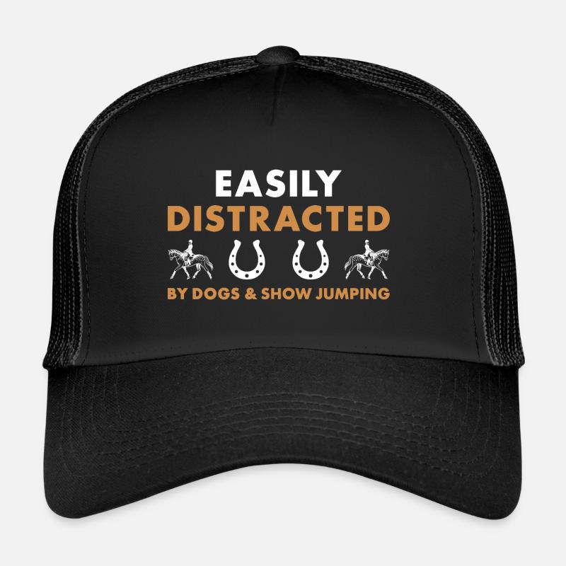 Le sauteur facilement distrait par les chiens et le saut d’obstacles Casquette trucker 