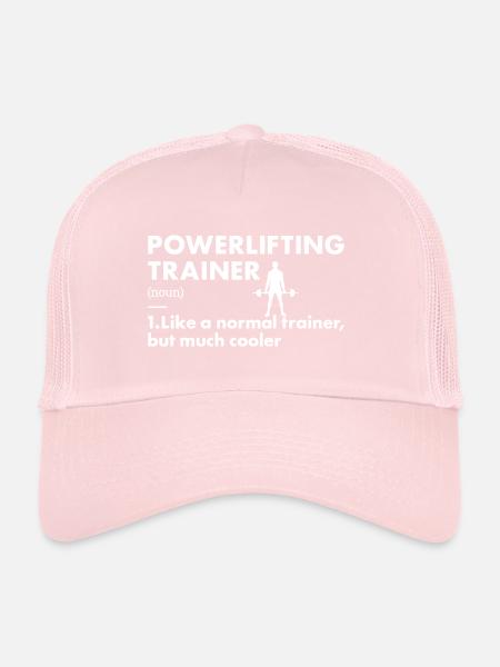 Sport Trainer Powerlifting - Trucker Cap - Hellrosa - Vorne