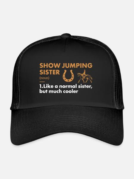 Jumper Sister Définition Saut d’obstacles - Casquette trucker  - noir/noir - Devant