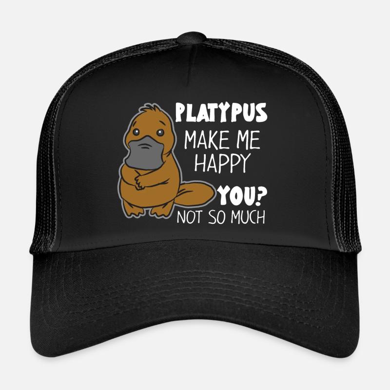 ornithorynque - Casquette trucker  - noir/noir