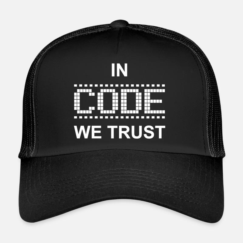 CODE - Casquette trucker  - noir/noir