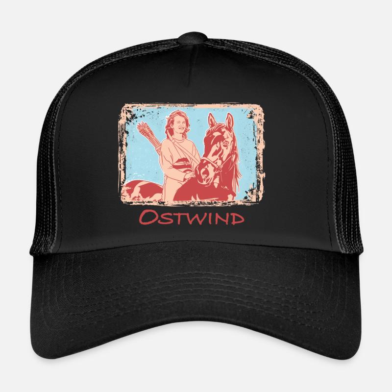 Ostwind Aris Ankunft Ari mit Ostwind Painting - Trucker Cap - Schwarz/Schwarz