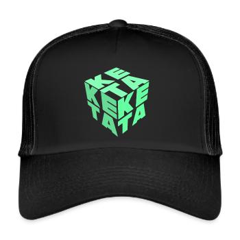 Keta Ketamine Rave Techno Electro Party - Casquette trucker  - noir/noir - Devant