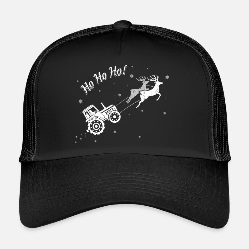 Traktor Bauern Weihnachtsgeschenk - Trucker Cap - Schwarz/Schwarz