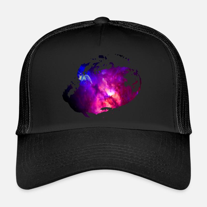 Weltraum All Galaxie Geschenkidee - Trucker Cap - Schwarz/Schwarz