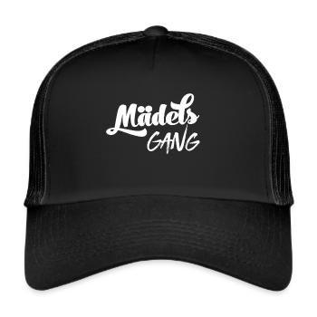 Mädelsgang Mädels Gang Mädelsurlaub Meine Mädels - Trucker Cap - Schwarz/Schwarz - Vorne