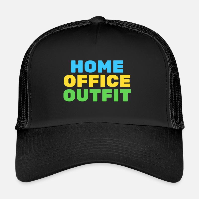 home office - Trucker Cap - black/black