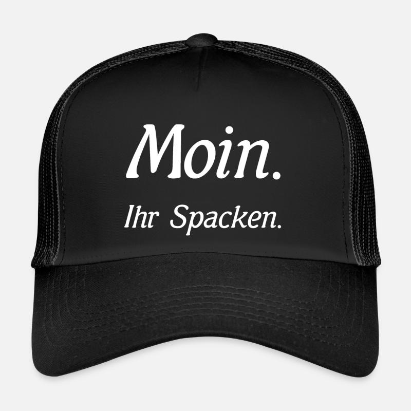 Moin. Ihr Spacken. - Trucker Cap - Schwarz/Schwarz