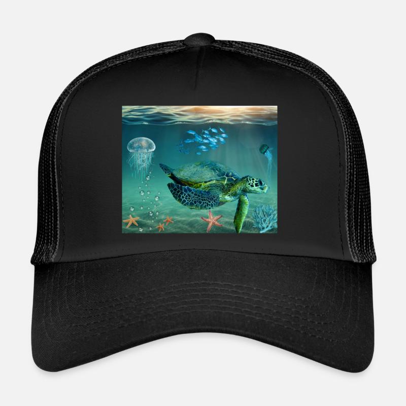 Schildkröte Meer Geschenk Geschenkidee Trucker Cap