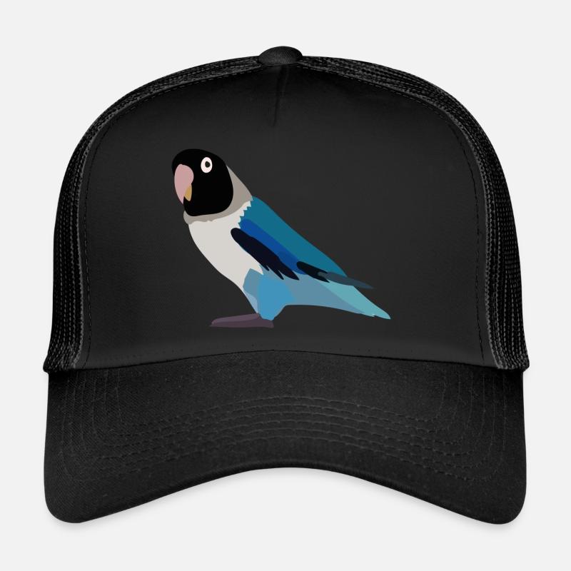Perroquet noir bleu Casquette trucker 