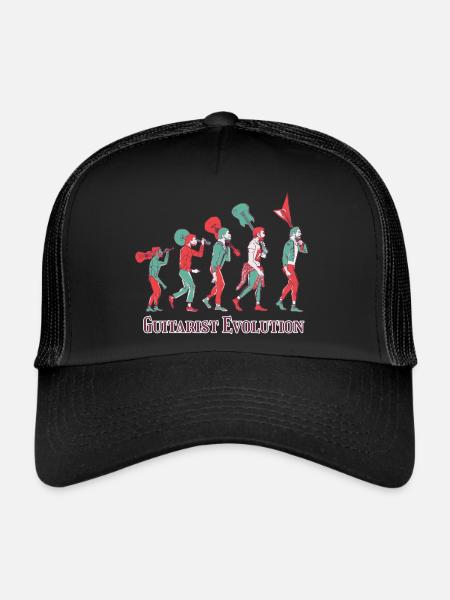 Guitarist Evolution Music Rock Guitarist - Trucker Cap - black/black - Front