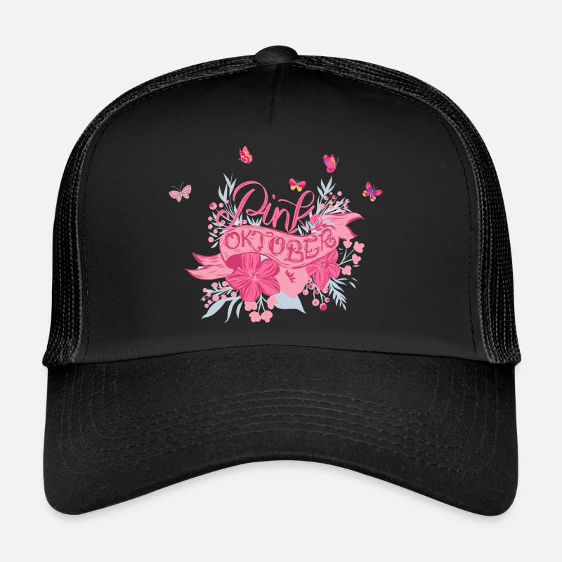 Pink October - Trucker Cap - black/black