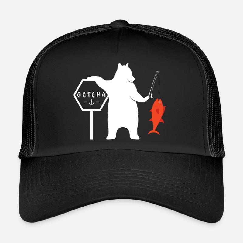 Pêche pêche - Casquette trucker  - noir/noir