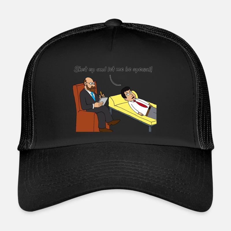 Therapie - Trucker Cap - Schwarz/Schwarz